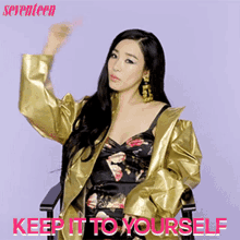 Keep It To Yourself Tiffany Young GIF - Keep It To Yourself Tiffany Young Zip Your Mouth GIFs