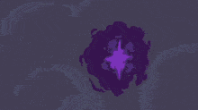 a cartoon drawing of a woman with purple hair surrounded by lightning