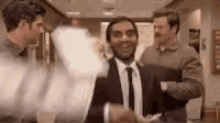 Parks And Rec Bling GIF - Parks And Rec Bling Make It Rain GIFs