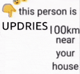 a sign that says updies 41 km near your house