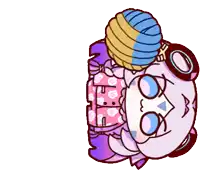 a cartoon drawing of a girl with a hat on