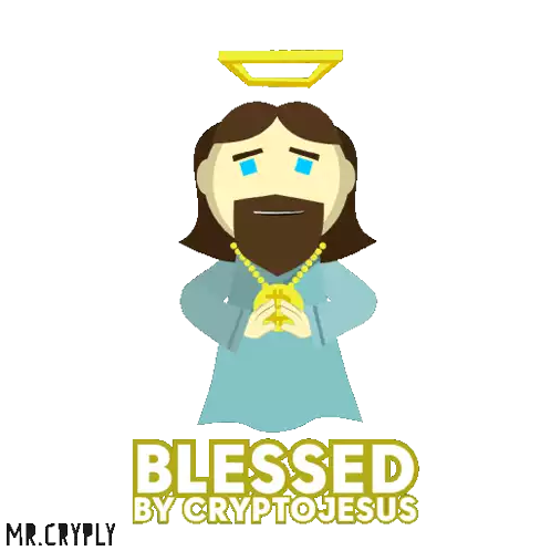 Cryply Crypto Sticker - Cryply Crypto Jesus Stickers