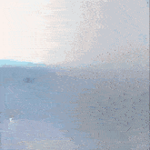 a painting of a flock of birds flying in the sky