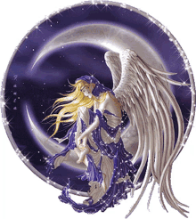 moon angel wings sparkle