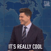 its really cool colin jost saturday night live its great amazing