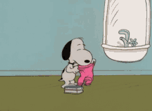 Snoopy Change GIF - Snoopy Change T Clothes On GIFs