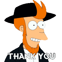 Thank You Fry Sticker - Thank You Fry Billy West Stickers