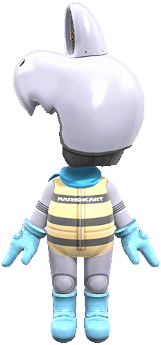 Dry Bones Mii Racing Suit Mario Kart Sticker - Dry Bones Mii Racing Suit Dry Bones Mii Racing Suit Stickers