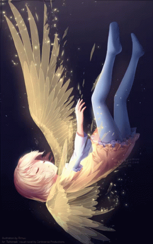 anime angel falling