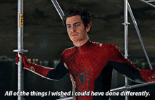 Spider Man All Of The Things I Wished I Could Have GIF - Spider Man All Of The Things I Wished I Could Have Done Differently GIFs