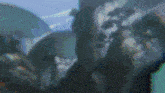 a blurred image of a person standing in a forest