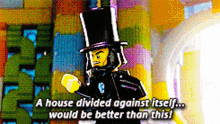 Abraham Lincoln Lego GIF - Abraham Lincoln Lego Divided GIFs