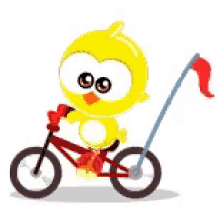 biking driving going on a trip pintinho yellow bird