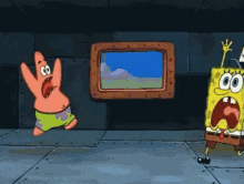 Panic Sponge Bob GIF - Panic Sponge Bob Patrick Star GIFs