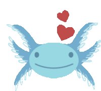 Blubalotl Love Sticker - Blubalotl Love Axolotl Stickers
