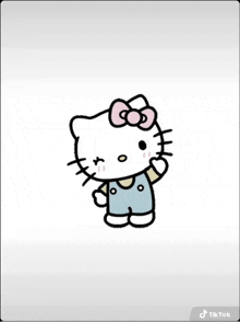 a drawing of a hello kitty with a bow on her head .