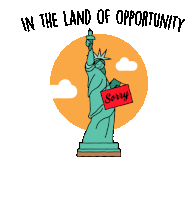 Statue Of Liberty Lady Liberty Sticker - Statue Of Liberty Lady Liberty In The Land Of Opportunity Stickers