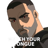 Watch Your Tongue Ares Sticker - Watch Your Tongue Ares Blood Of Zeus Stickers