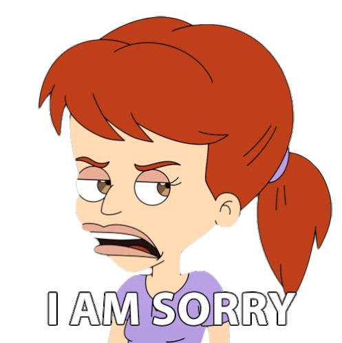 I Am Sorry Jessi Glaser Sticker - I Am Sorry Jessi Glaser Big Mouth Stickers