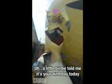 Uh A Little Birdie Told Me It'S Your Birthday Today Gwimbly GIF - Uh A Little Birdie Told Me It'S Your Birthday Today Gwimbly Smiling Friends GIFs