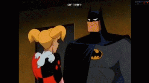 Harley Quinn Batman GIF - Harley Quinn Batman Kiss - Discover & Share GIFs