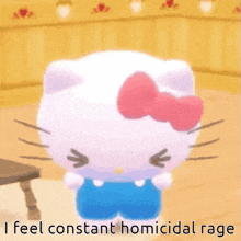 Hello Kitty I Feel Constant Homicidal Rage GIF - Hello Kitty I Feel Constant Homicidal Rage Homicidal Rage GIFs