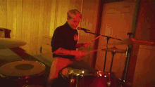 Playing Drums Aj Tartol GIF - Playing Drums Aj Tartol Seeyouspacecowboy GIFs