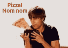 Pizza Levitate GIF - Pizza Levitate Aidan Gallagher GIFs