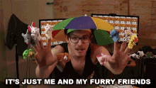 Its Just Me And My Furry Friends Playing GIF - Its Just Me And My Furry Friends Playing Finger Dolls GIFs