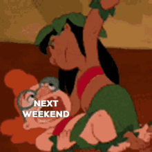 Lilo Beating Up GIF - Lilo Beating Up Next Weekend GIFs
