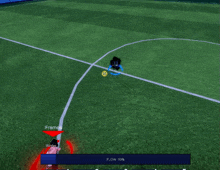 a computer screen shows a soccer field with a player named winter
