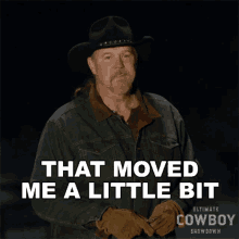 That Moved Me A Little Bit Trace Adkins GIF - That Moved Me A Little Bit Trace Adkins Ultimate Cowboy Showdown GIFs