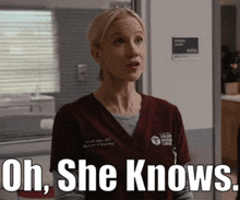 Chicago Med Hannah Asher GIF - Chicago Med Hannah Asher Oh She Knows GIFs