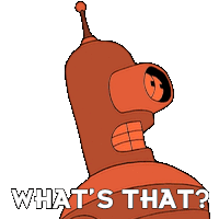 Whats That Bender Sticker - Whats That Bender Futurama Stickers
