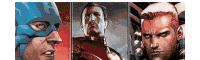 a collage of captain america iron man and x-men