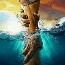 saved christian jesus peter water