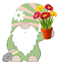 Spring Gnome Sticker - Spring Gnome Gardening Stickers