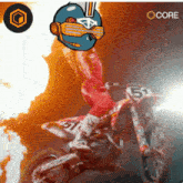a man riding a dirt bike with the number 51 on the front