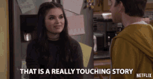 That Is A Really Touching Story Landry Bender GIF - That Is A Really Touching Story Landry Bender Rocki GIFs