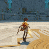a video game character with a sword and bow
