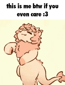 a cartoon of a cat with a star in the background and the words `` this is me btw if you even care : 3 ''