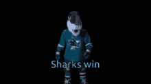 nhl sj sharkie san jose sharks confetti celebrate