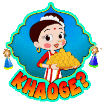 Laddoo Khaoge Chutki Sticker - Laddoo Khaoge Chutki Chhota Bheem Stickers