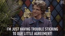 Having Trouble Sticking To Our Little Agreement Problem GIF - Having Trouble Sticking To Our Little Agreement Problem Difficult GIFs
