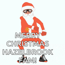 a merry christmas greeting card with a picture of santa claus