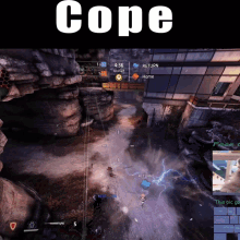 a screen shot of a video game with the word cope on it