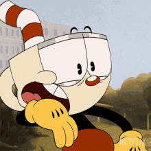 Startled Cuphead GIF - Startled Cuphead The Cuphead Show GIFs