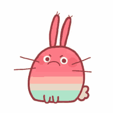 Bunny Rainbow Angry GIF - Bunny Rainbow Angry Disappointed GIFs