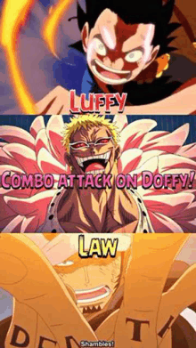 Doffy+Luffy= .?  Manga anime one piece, Funny anime pics, One piece  funny