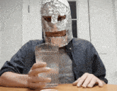 Water Drinking GIF - Water Drinking Foil Face GIFs